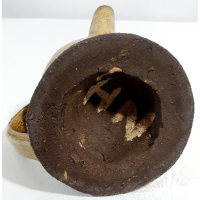 Keramiek olielampje, gesigneerd